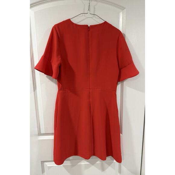 Banana Republic Red Flutter Sleeve mini Dress Size 6 | Women’s Shift w/ Pockets - Picture 3 of 9